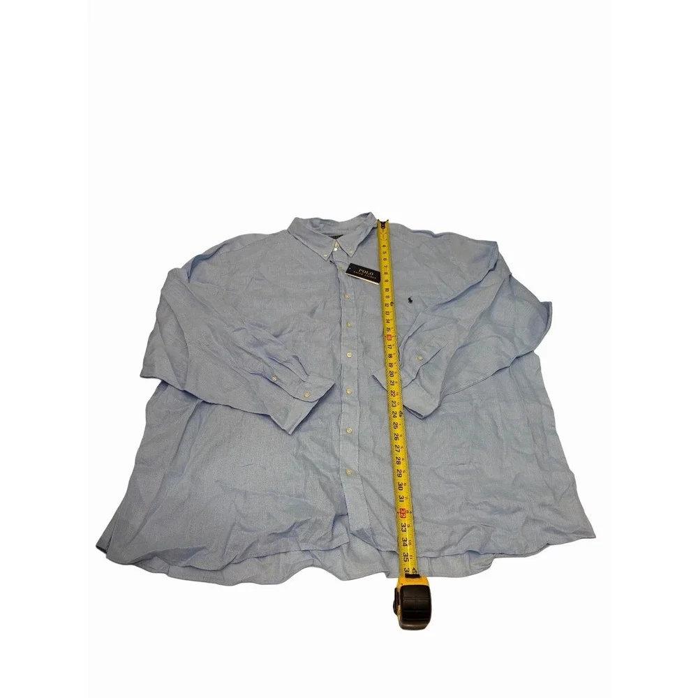 Polo Ralph Lauren Long Sleeve Classic Fit Linen Shirt  5XB Blue NWT
